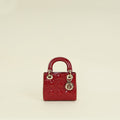 Christian Dior Cherry Red Lady Mini Dior Chain Bag