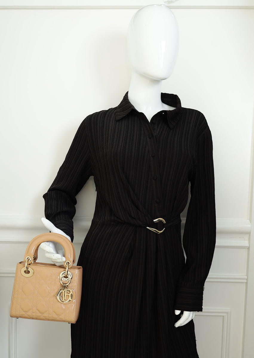 Christian Dior Beige Lady Mini Dior Chain Bag