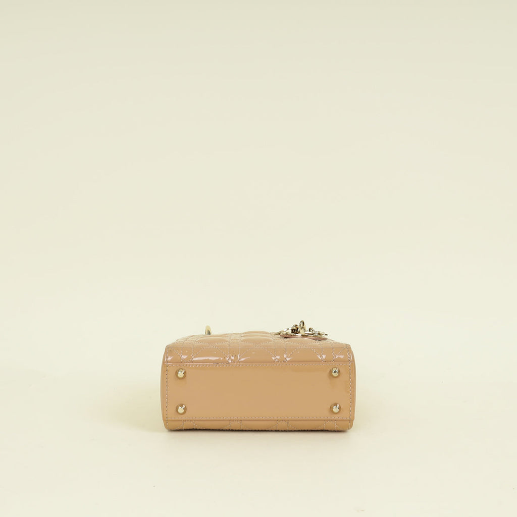 Christian Dior Beige Lady Mini Dior Chain Bag