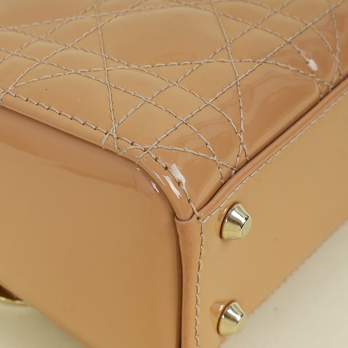 Christian Dior Beige Lady Mini Dior Chain Bag