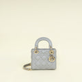 Christian Dior Grey Lady Mini Dior Chain Bag