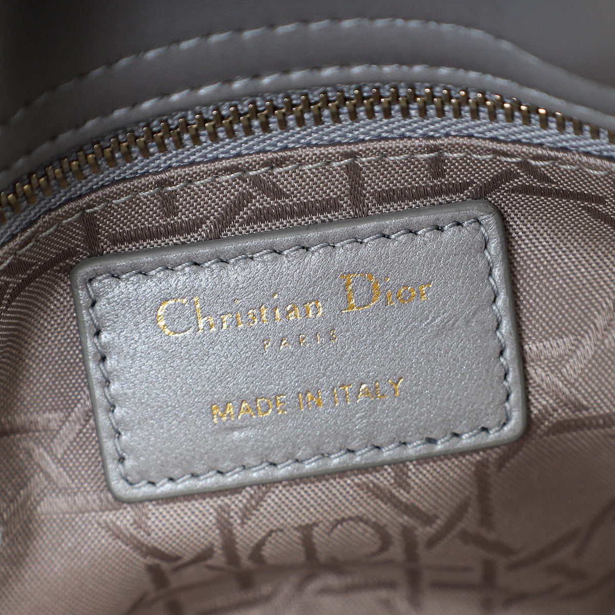 Christian Dior Grey Lady Mini Dior Chain Bag