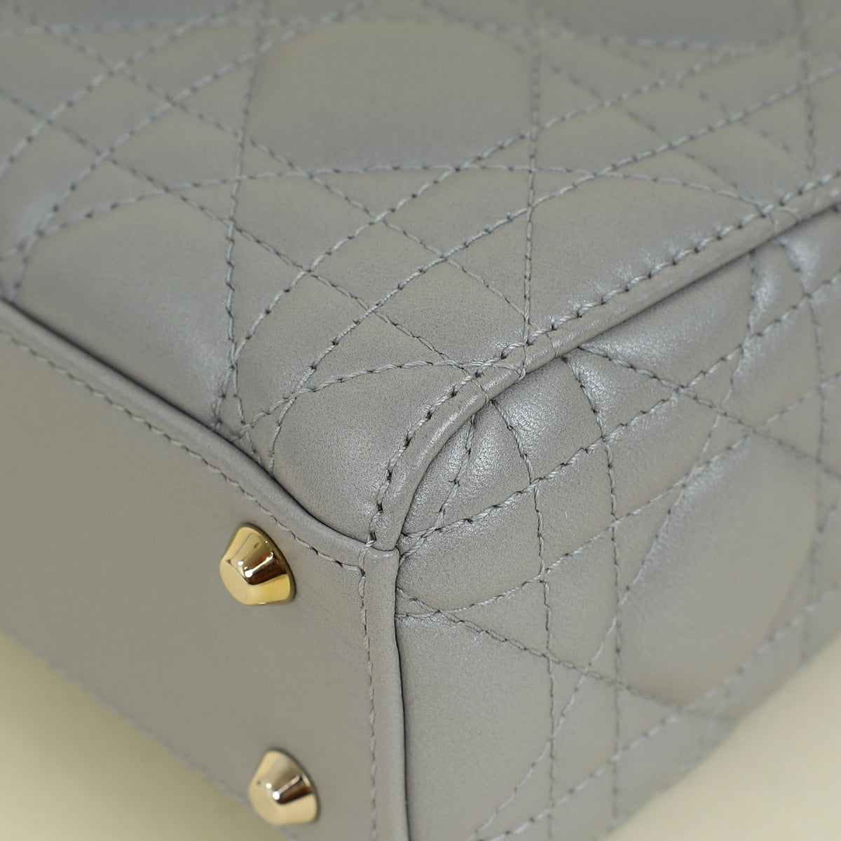 Christian Dior Grey Lady Mini Dior Chain Bag