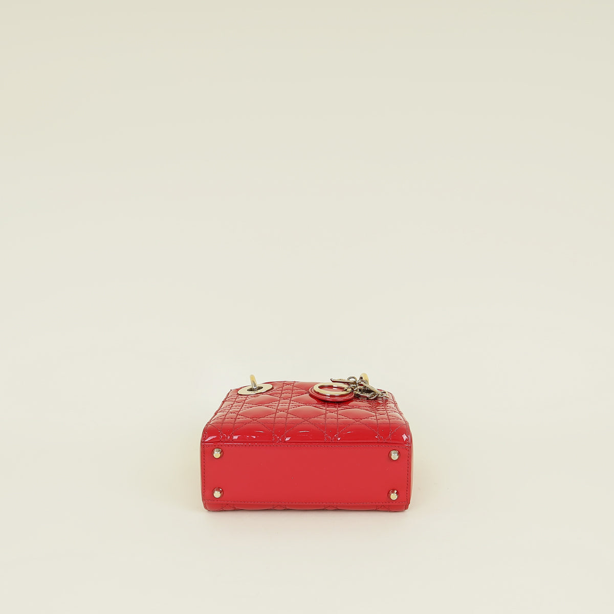 Christian Dior Red Lady Dior Mini Strap Bag