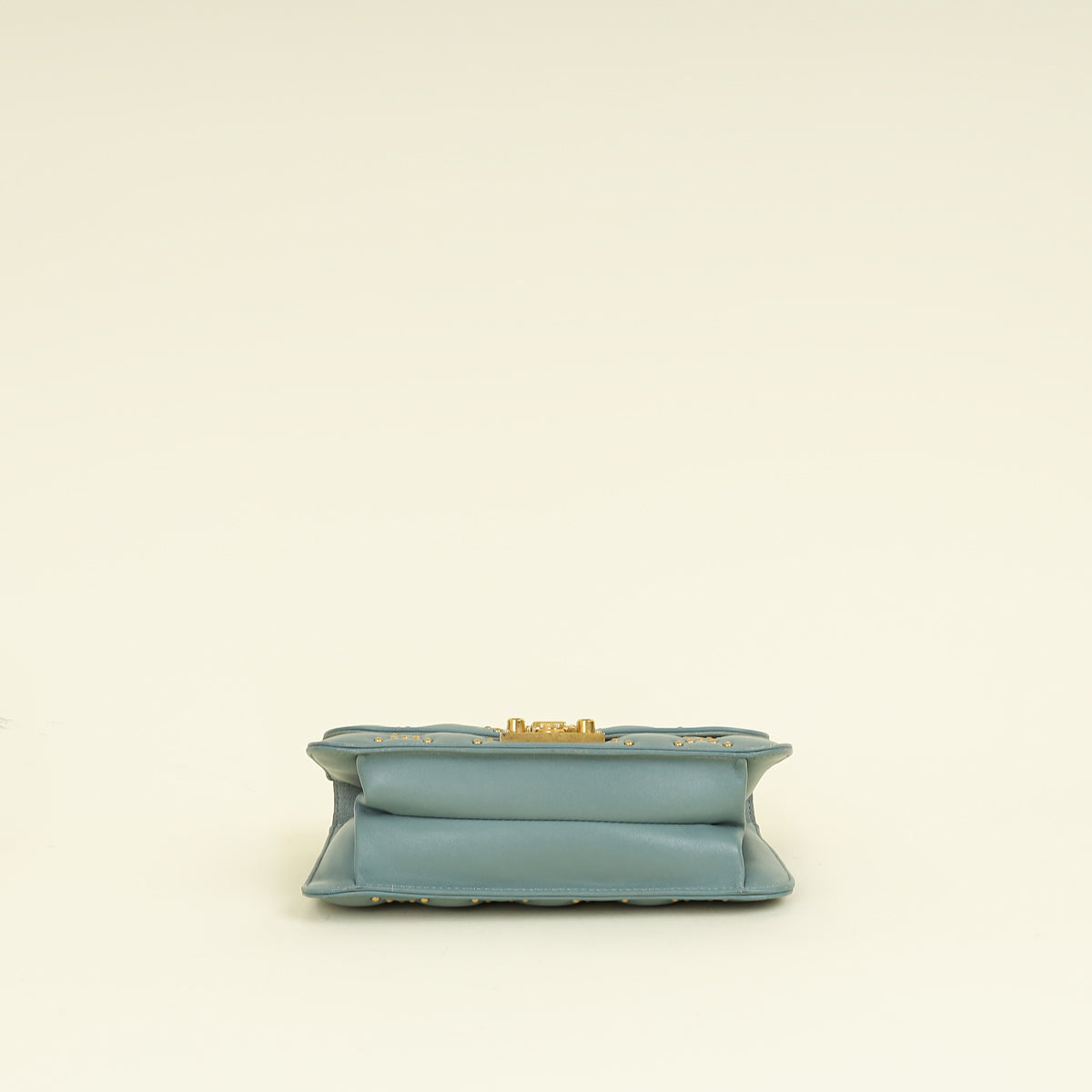 Christian Dior Grey Cannage Studded DiorAddict Flap Bag