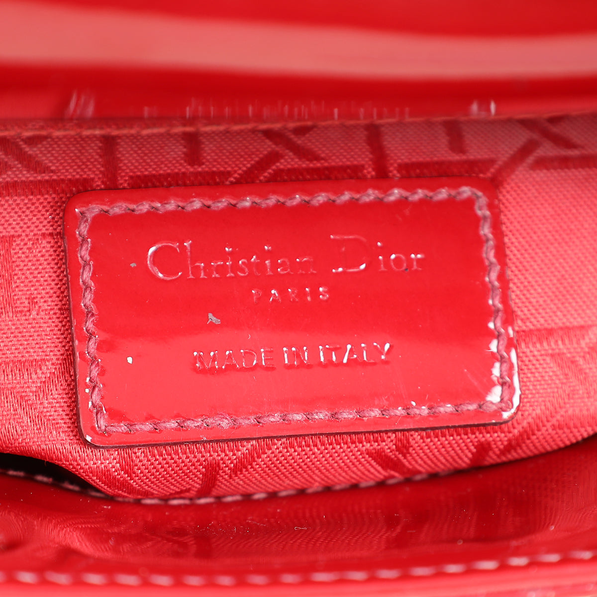Christian Dior Cherry Red Mini Chain Lady Dior Bag