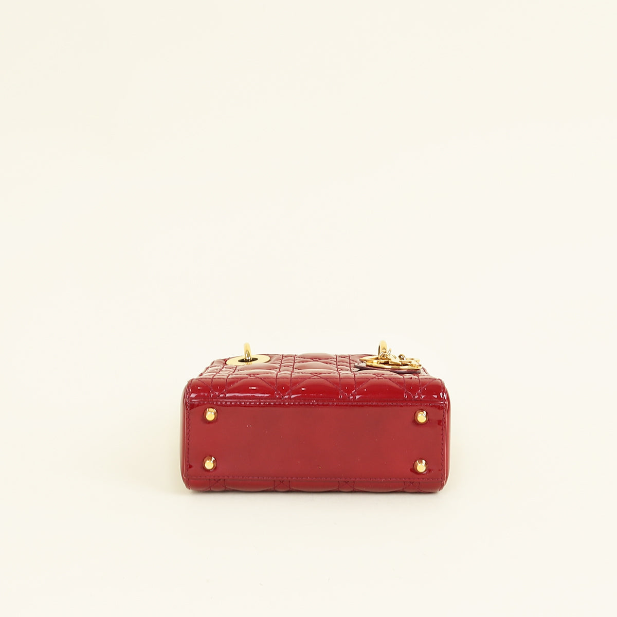 Christian Dior Cherry Red Mini Chain Lady Dior Bag