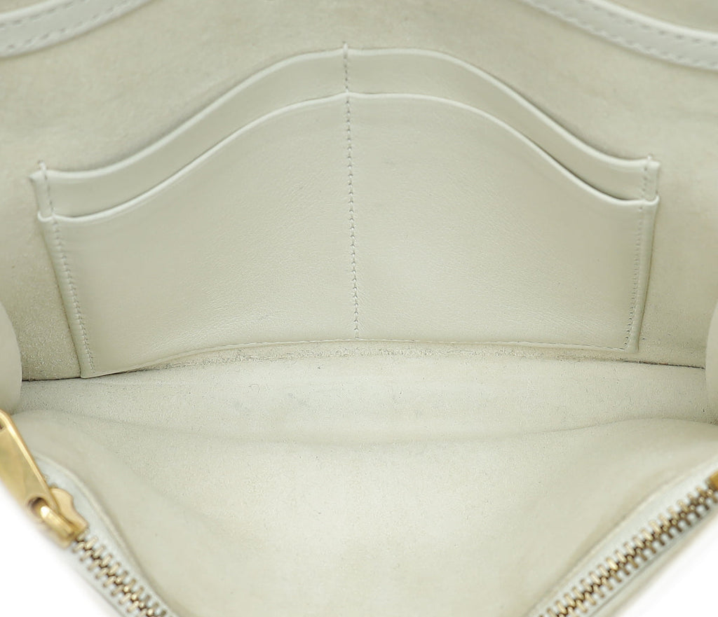 Christian Dior Cream Diorama Studded Wallet On Chain