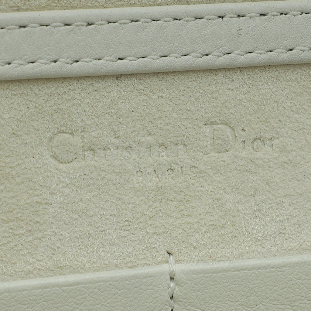 Christian Dior Cream Diorama Studded Wallet On Chain