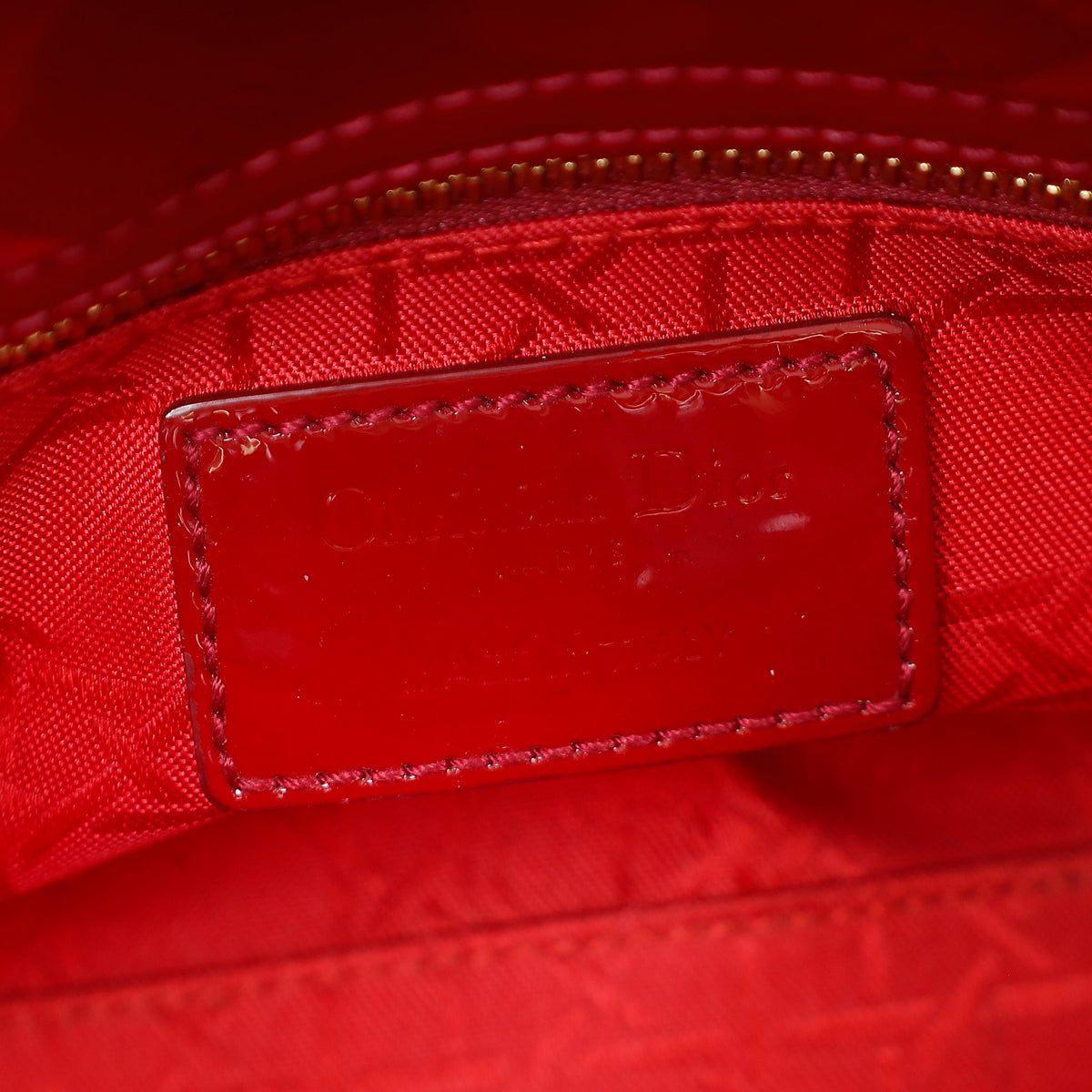 Christian Dior Red Cherry Lady Dior Mini Chain Bag