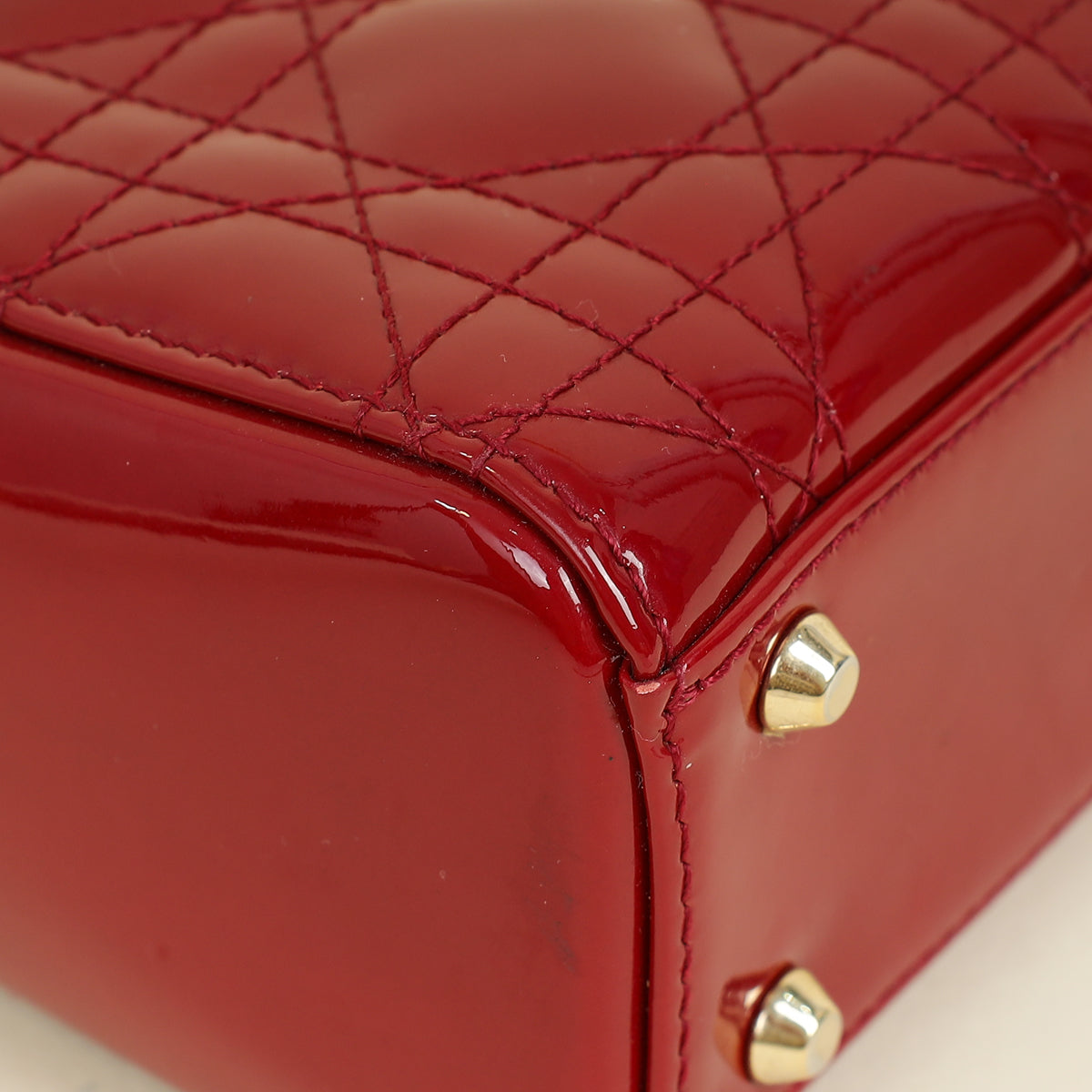 Christian Dior Red Cherry Lady Dior Mini Chain Bag
