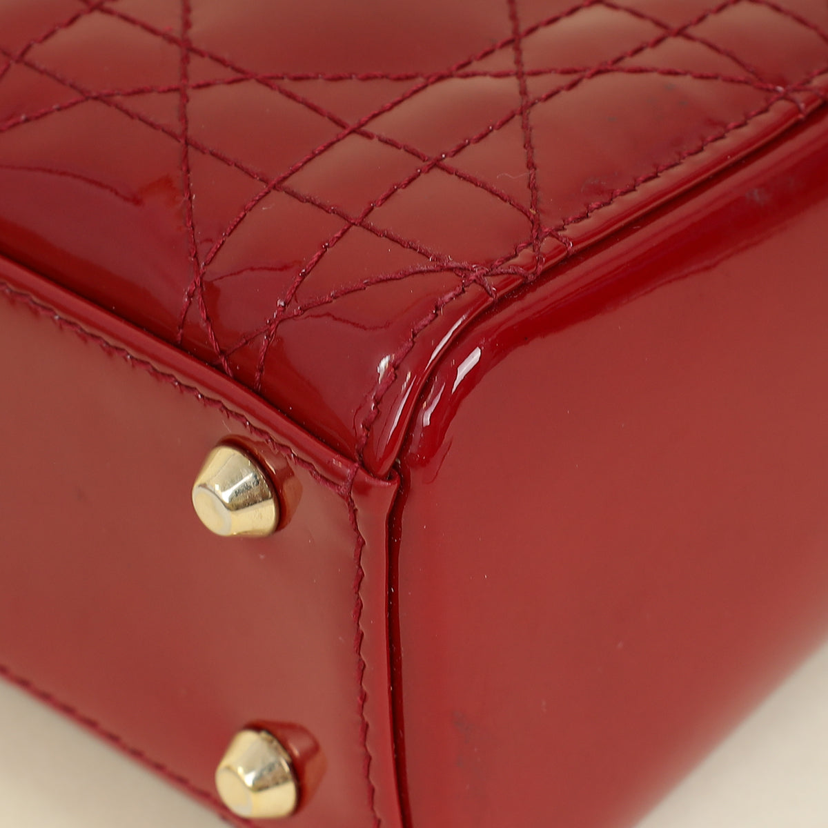 Christian Dior Red Cherry Lady Dior Mini Chain Bag