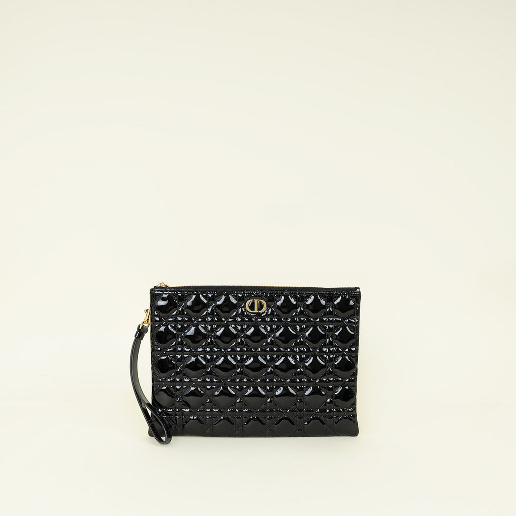 Christian Dior Black Caro Daily Large Pouch