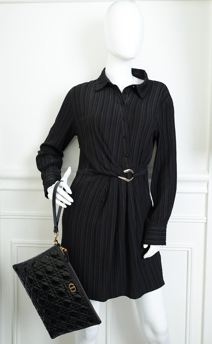Christian Dior Black Caro Daily Large Pouch
