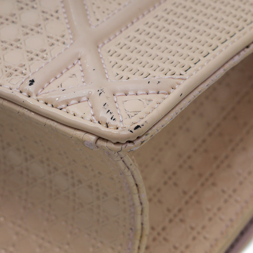 Christian Dior Cream Micro Cannage Diorama Flap Bag