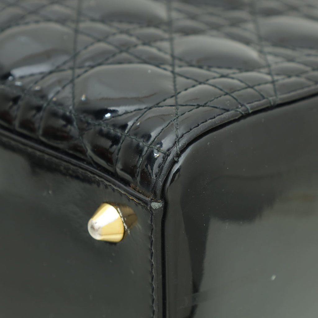 Christian Dior Black Lady Dior Large Bag