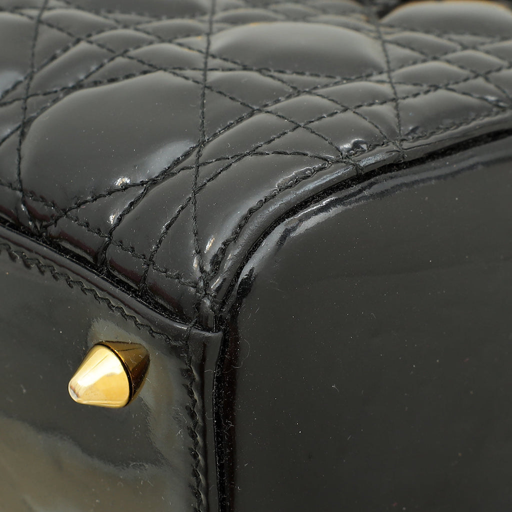 Christian Dior Black Lady Dior Medium Bag