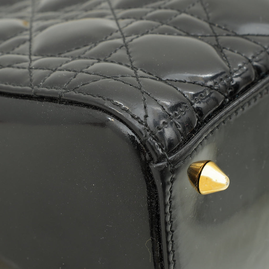 Christian Dior Black Lady Dior Medium Bag