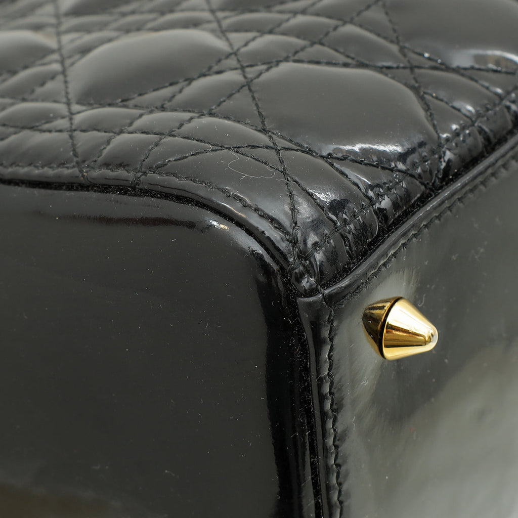 Christian Dior Black Lady Dior Medium Bag