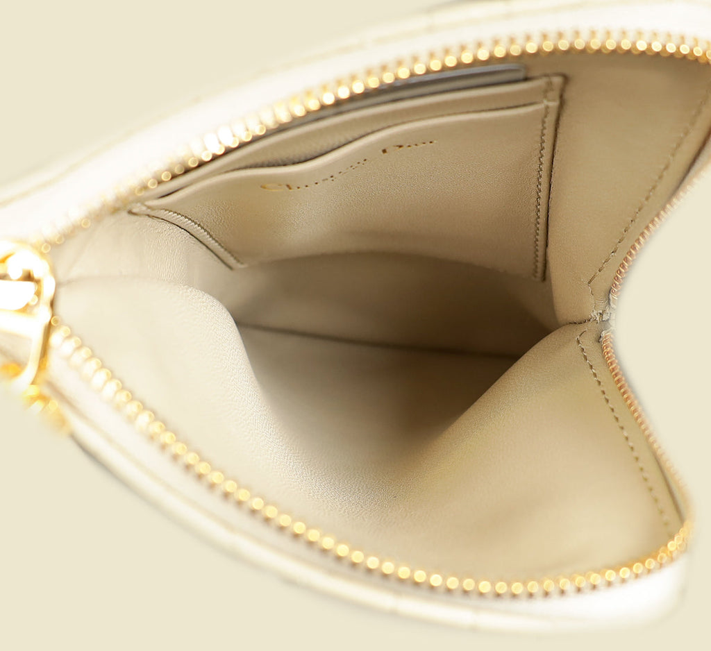 Christian Dior Beige Cannage Caro Multifunctional Pouch
