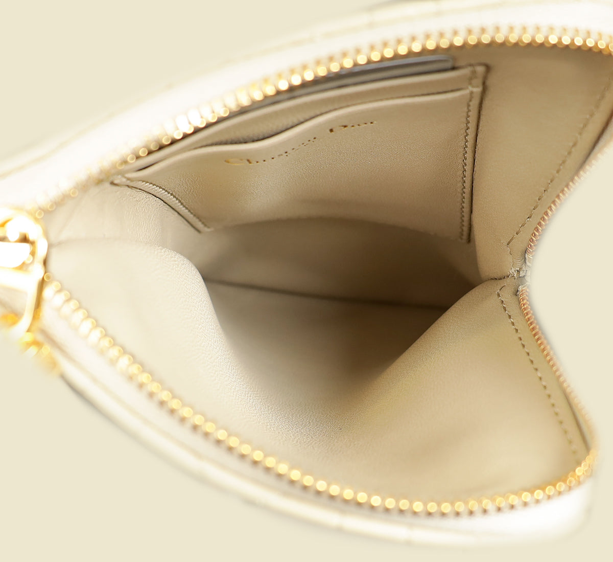 Christian Dior Beige Cannage Caro Multifunctional Pouch