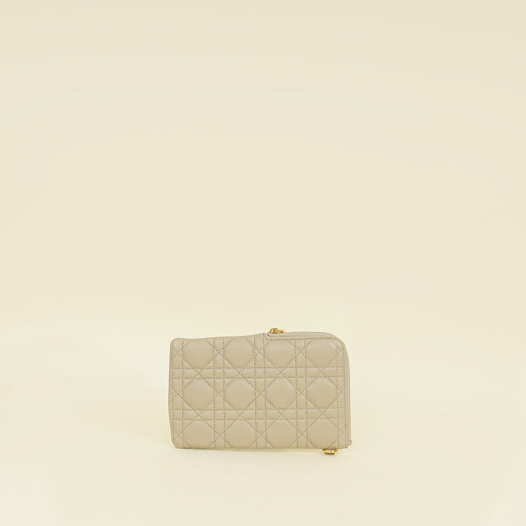 Christian Dior Beige Cannage Caro Multifunctional Pouch