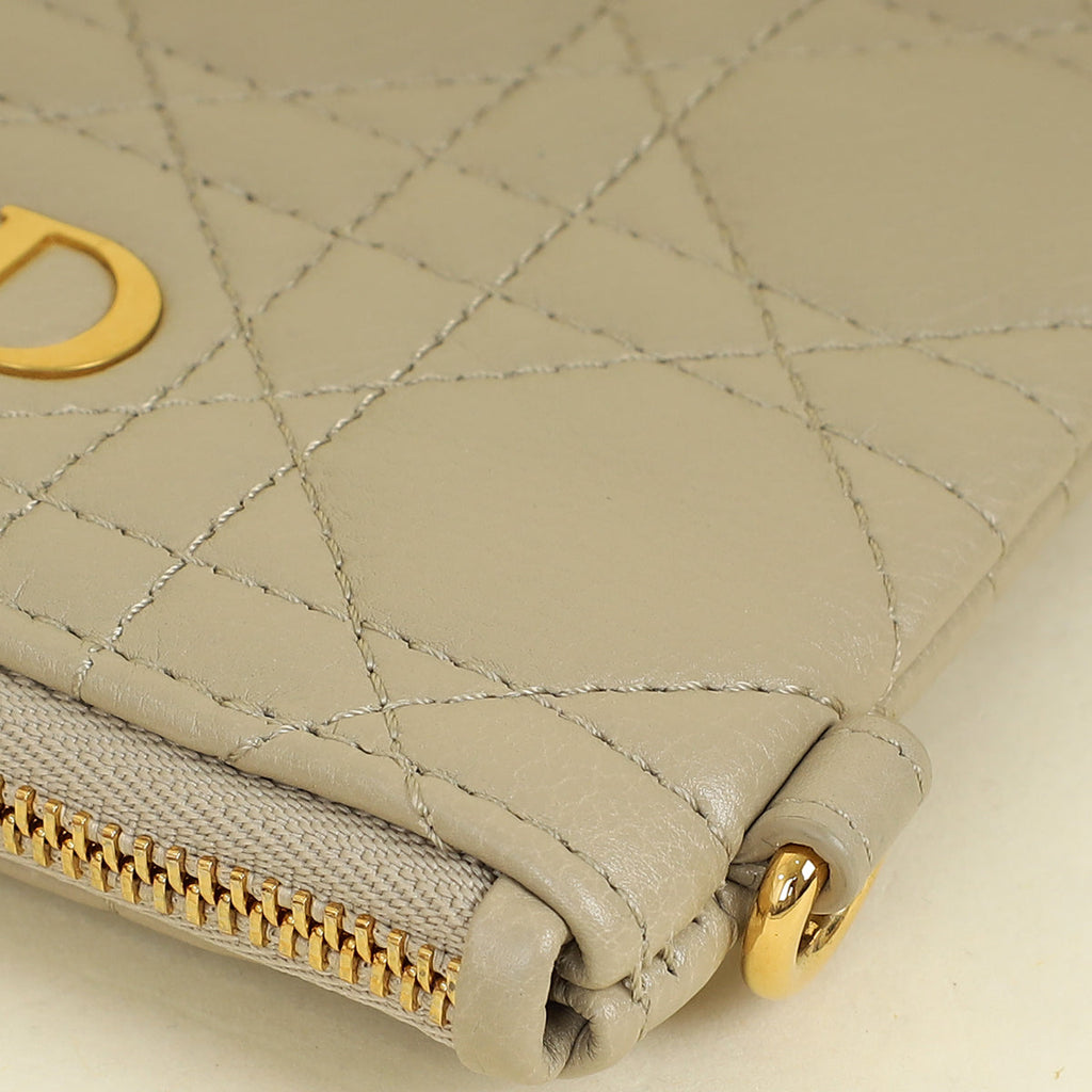 Christian Dior Beige Cannage Caro Multifunctional Pouch