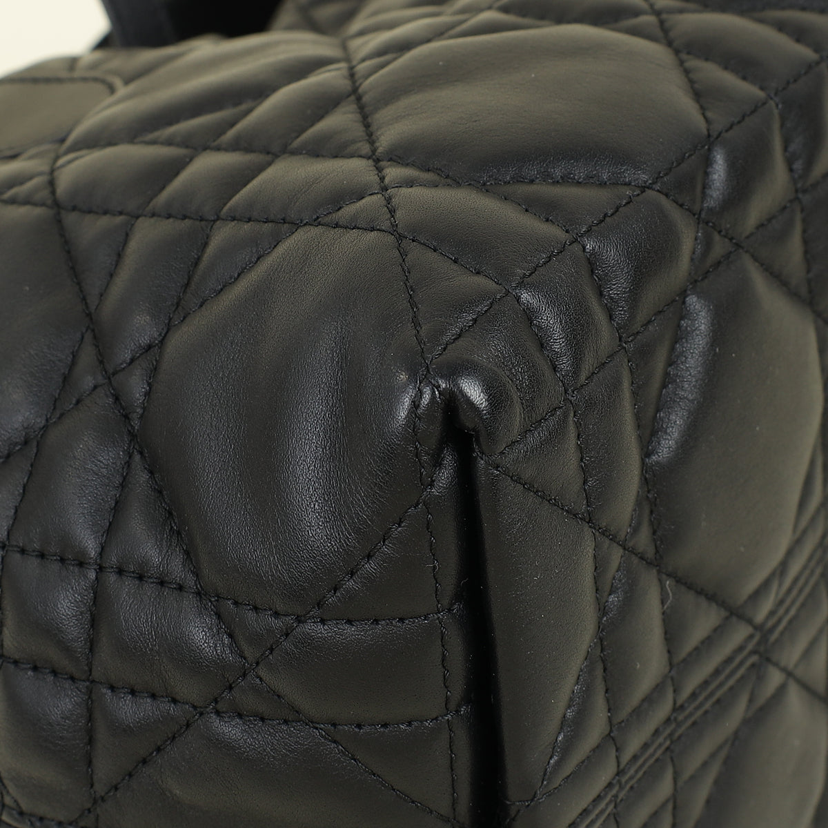 Christian Dior Black Macrocannage Toujours Small Tote Bag