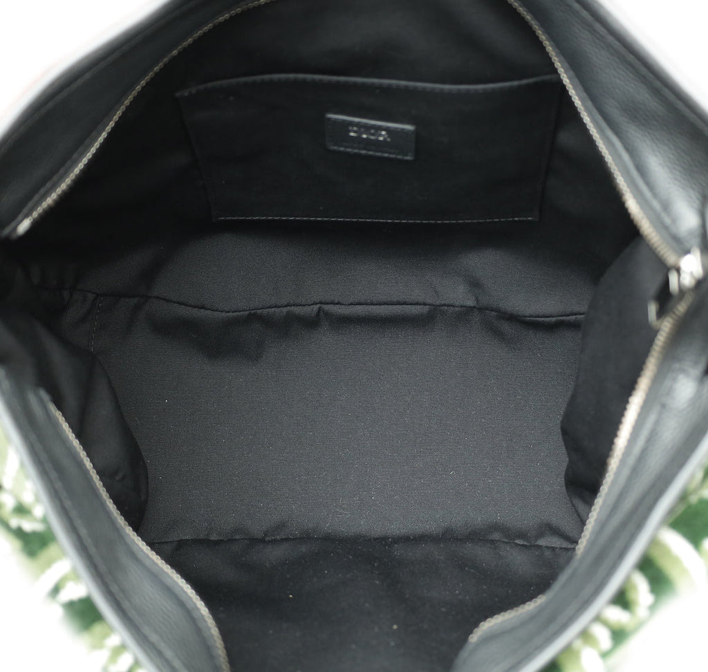 Christian Dior Bicolor Oblique Soft Saddle Bag