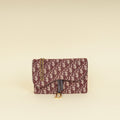 Christian Dior Burgundy Oblique Saddle Chain Pouch