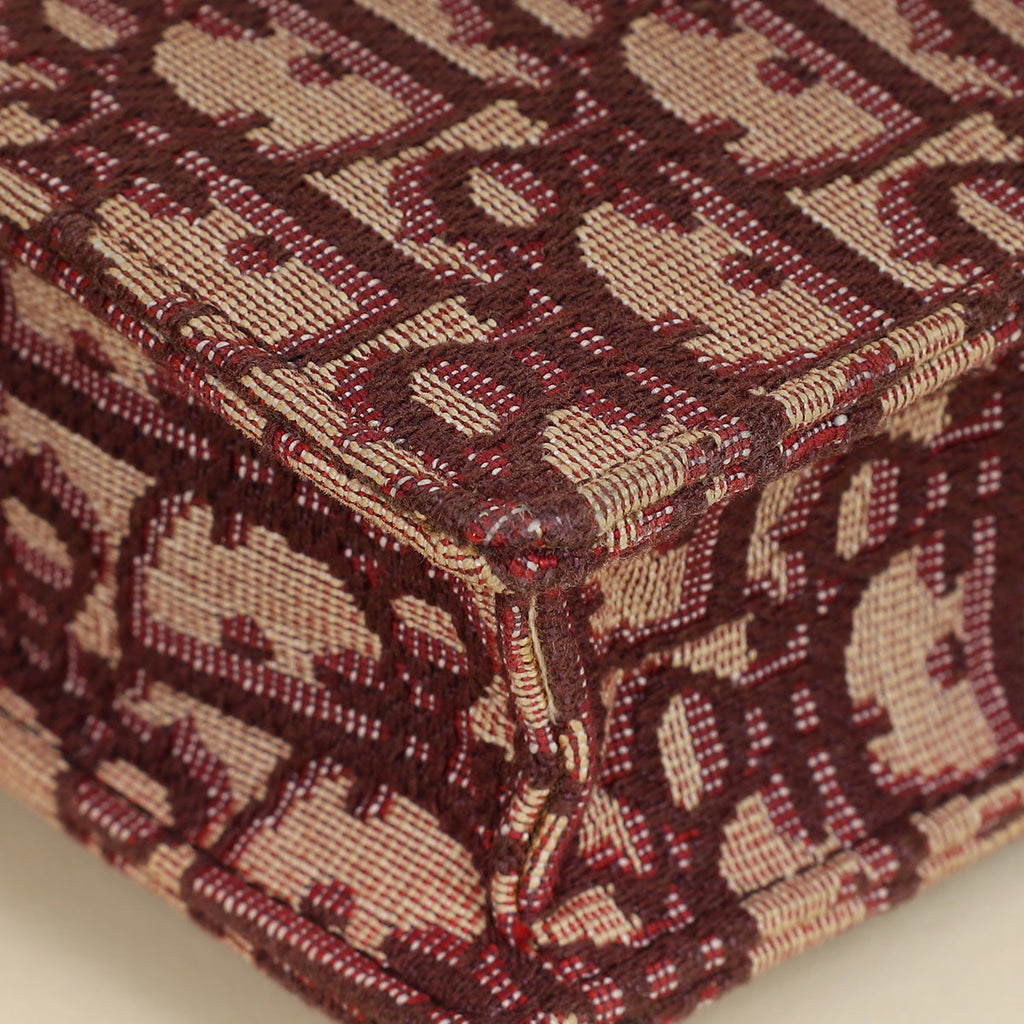Christian Dior Burgundy Oblique Saddle Chain Pouch