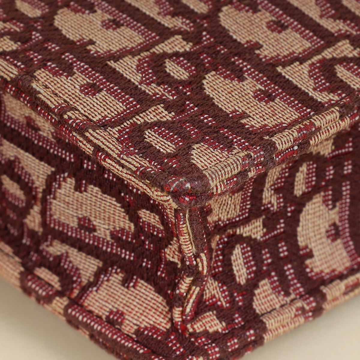 Christian Dior Burgundy Oblique Saddle Chain Pouch
