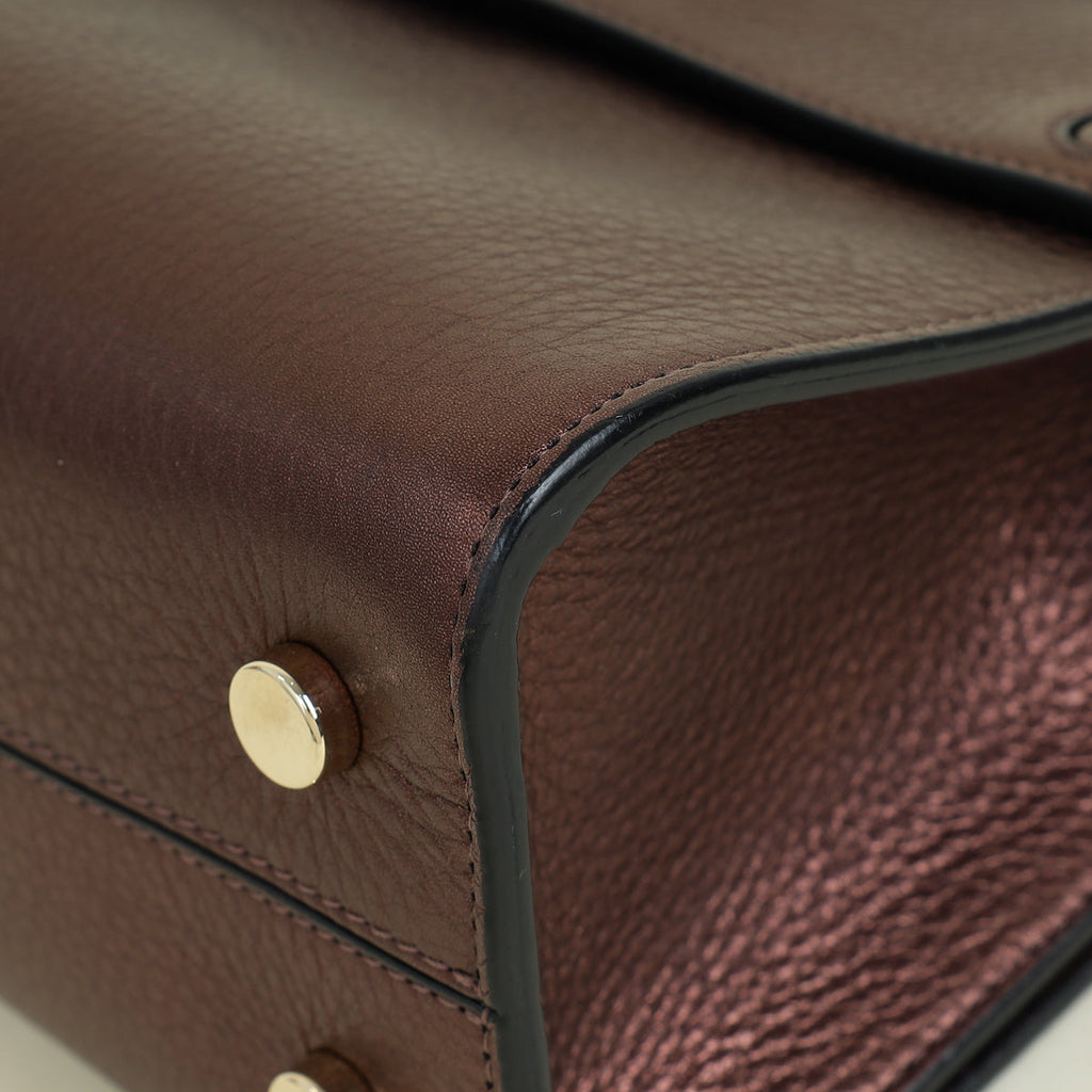 Christian Dior Metallic Brown Diorever Top Handle Mini Bag