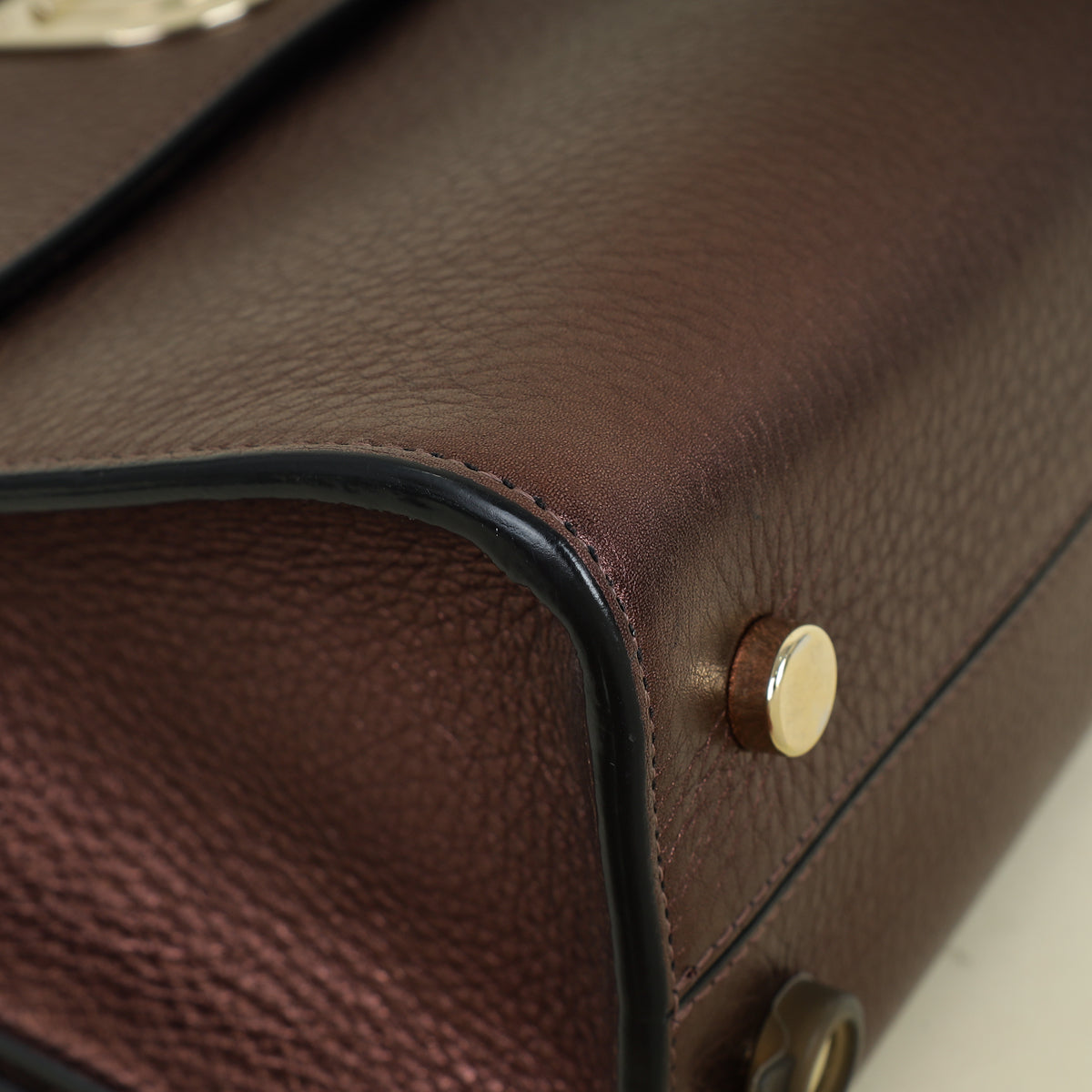 Christian Dior Metallic Brown Diorever Top Handle Mini Bag