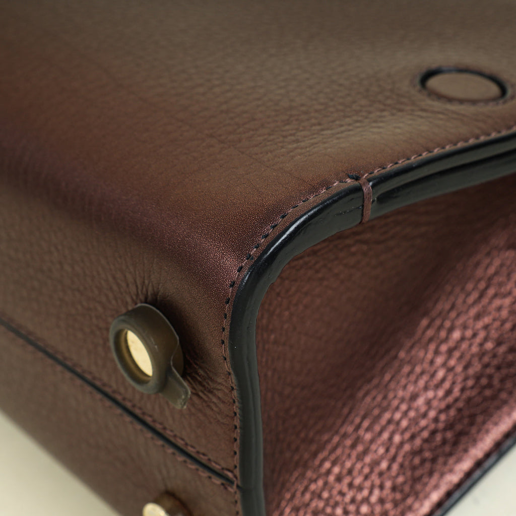 Christian Dior Metallic Brown Diorever Top Handle Mini Bag