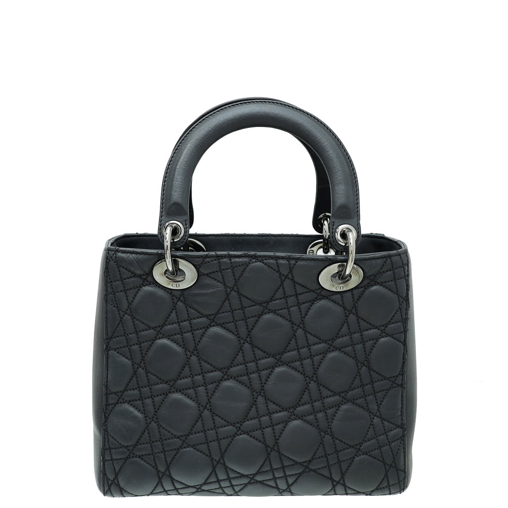 Christian Dior Black Anselm Reyle Lady Dior Medium Bag