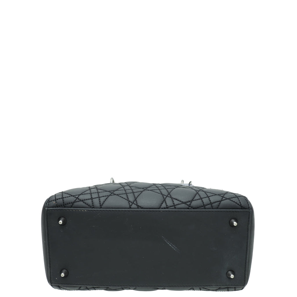 Christian Dior Black Anselm Reyle Lady Dior Medium Bag