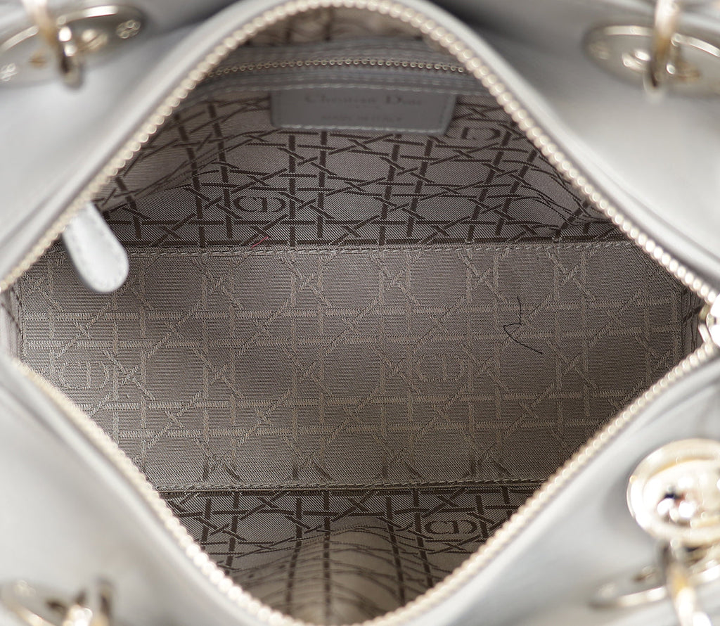 Christian Dior Gray Lady Dior Medium Bag