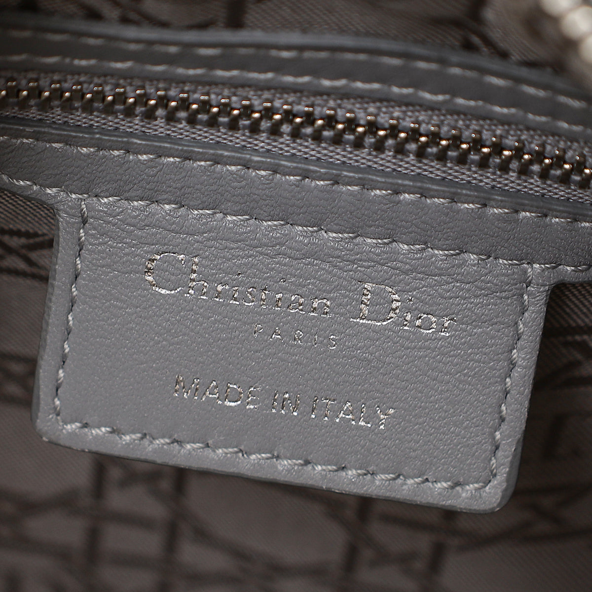 Christian Dior Gray Lady Dior Medium Bag