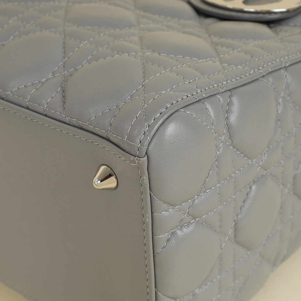 Christian Dior Gray Lady Dior Medium Bag