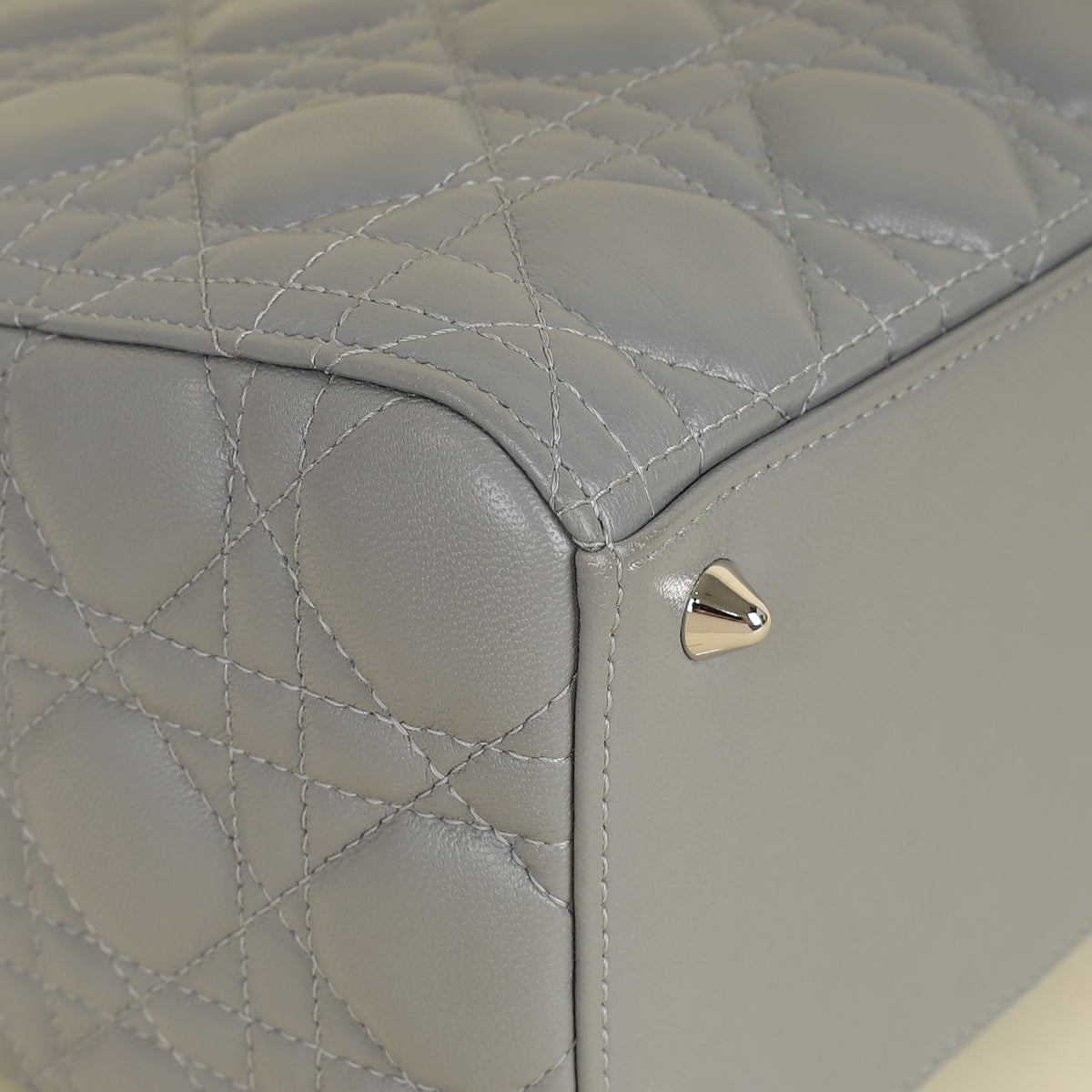 Christian Dior Gray Lady Dior Medium Bag