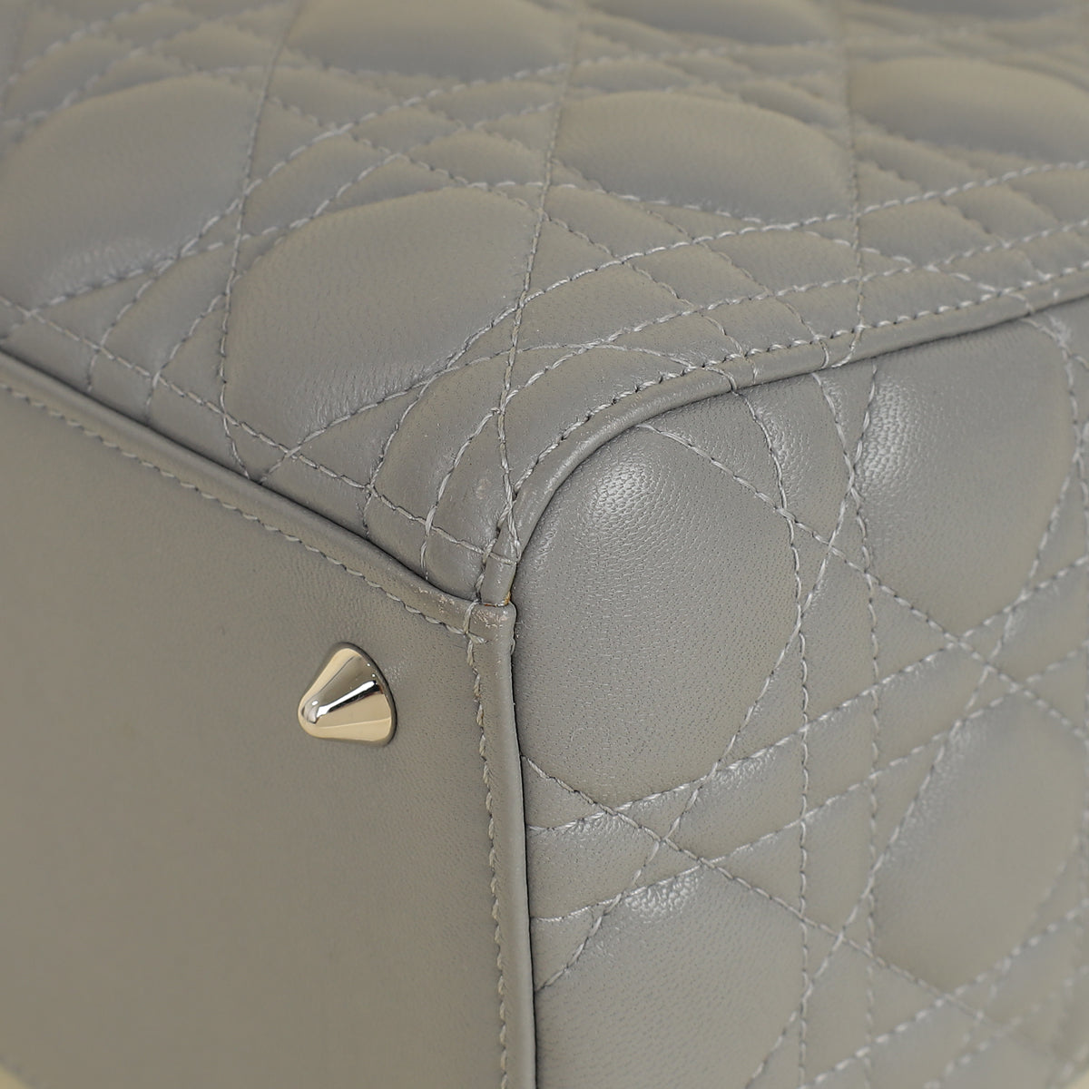 Christian Dior Gray Lady Dior Medium Bag