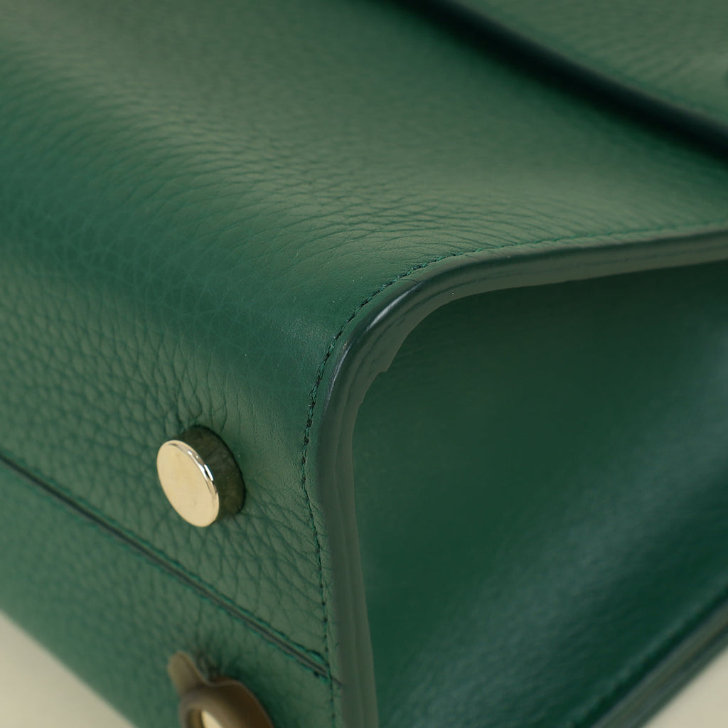 Christian Dior Green Diorever Top Handle Small Bag