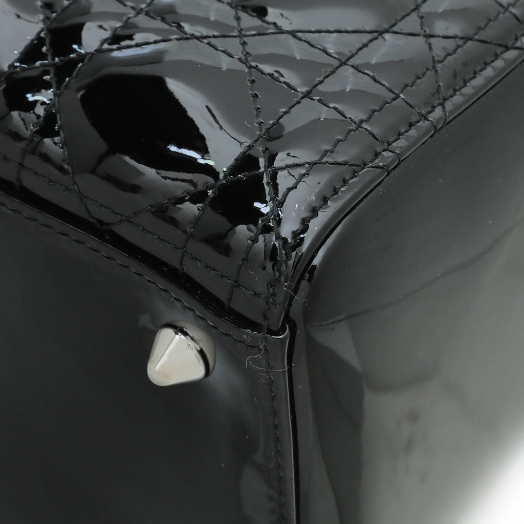 Christian Dior Black Lady Dior Medium Bag