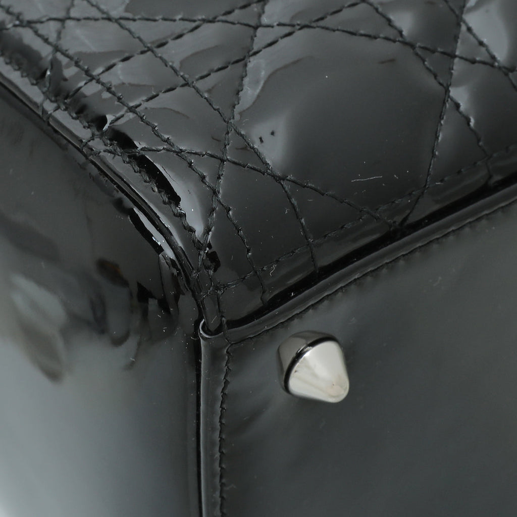 Christian Dior Black Lady Dior Medium Bag