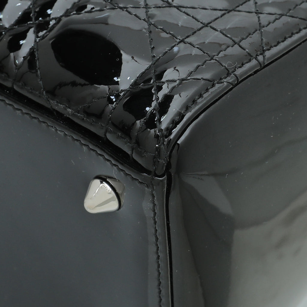 Christian Dior Black Lady Dior Medium Bag
