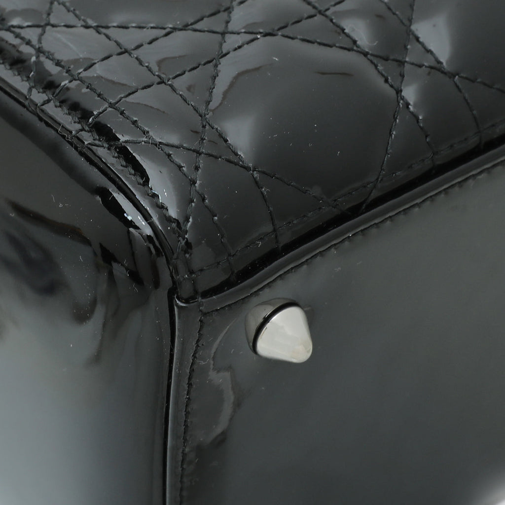 Christian Dior Black Lady Dior Medium Bag