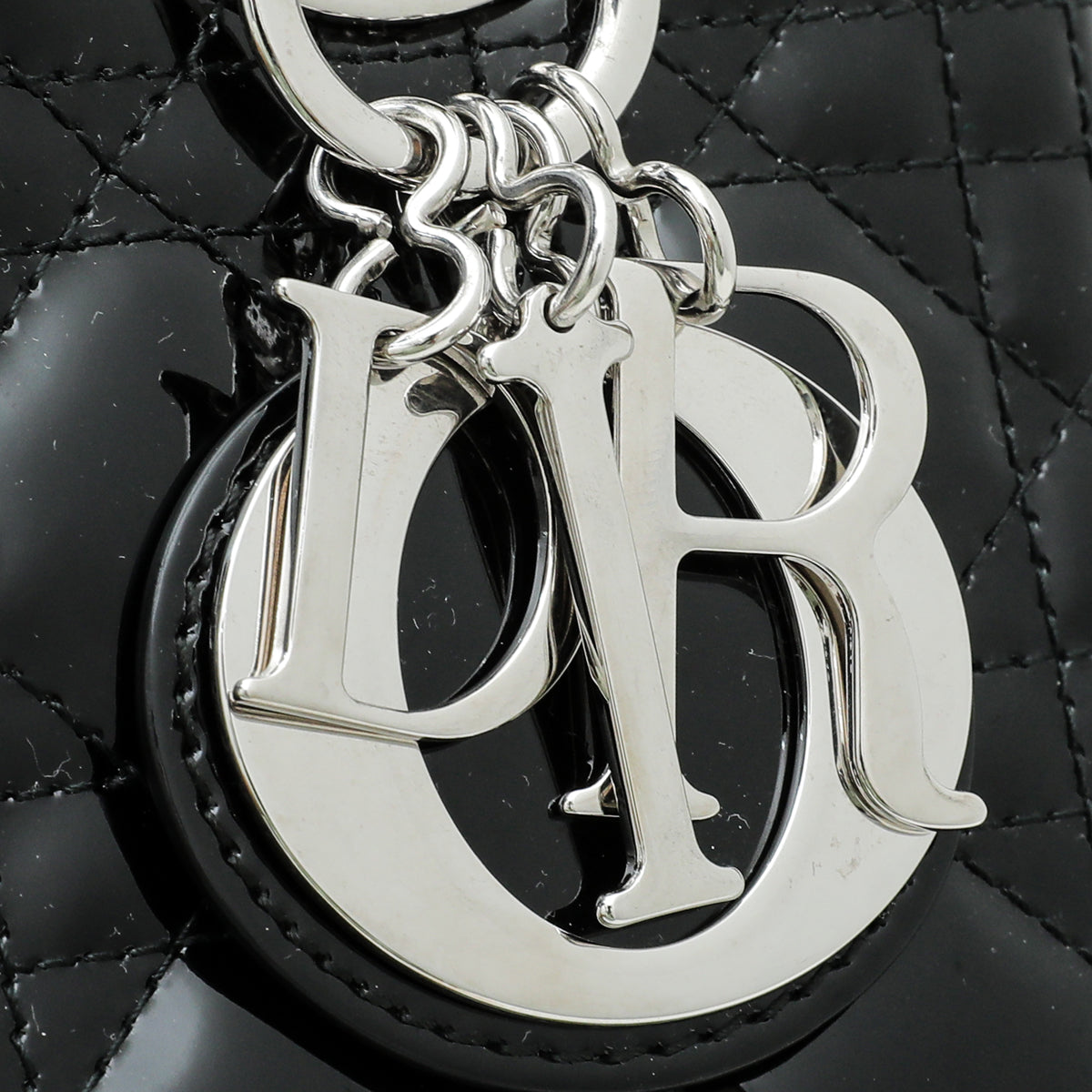 Christian Dior Black Lady Dior Medium Bag