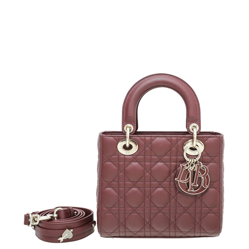 Christian Dior Burgundy Lady Dior My ABCDior Small Bag