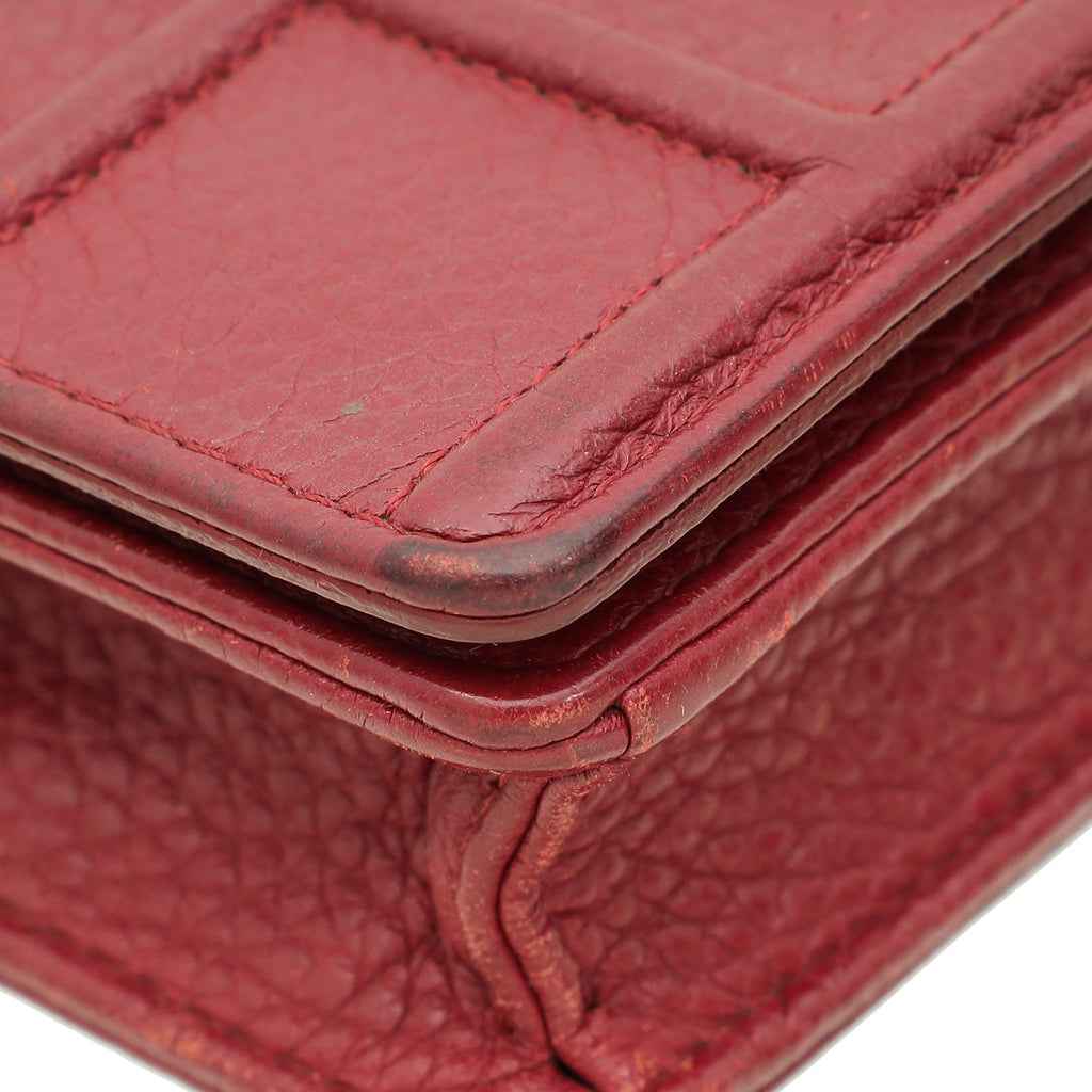 Christian Dior Marrom Diorama Wallet On Chain